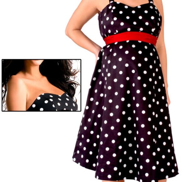 Wedding Prom Dress XL Rockabilly Lolita 50s Strapless or w Straps XL - Picture 4 of 13